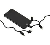 Auto-T - Cable Cargador Universal con 5 Cabezas: USB-C, Lightning, Micro-USB + Conector USB Dual USB-C