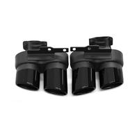 Auto Tubo De Escape para A6 C8 2019 2020 2021 Up S6 Accesorios para Automóvil Punta De Escape Look Silenciadores Cuádruples Punta De Escape Tubo Auto Tubo De Escape(Black)