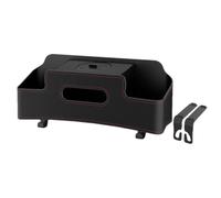 auto Vasos de Bebidas Caja Organizadora Para Asiento De Coche, Accesorio Para Caja De Pañuelos, Portavasos Para Asiento Trasero, Organizadores Automotrices, Bolsa Versátil Para Tarjetas(Black)
