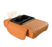 auto Vasos de Bebidas Portavasos Bolsillos De Almacenamiento Laterales Reposabrazos De Coche Cojín De Aumento Consola Central Reposabrazos Cojín Organizador Funda De Reposabrazos(Yellow)