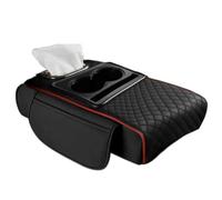 auto Vasos de Bebidas Portavasos Bolsillos De Almacenamiento Laterales Reposabrazos De Coche Cojín De Aumento Consola Central Reposabrazos Cojín Organizador Funda De Reposabrazos(Red)