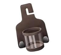auto Vasos de Bebidas Portavasos Con 2 Ganchos Portavasos Para Asiento Trasero De Coche 2 En 1 Reposacabezas De Coche Colgador De Asiento Trasero Organizador Almacenamiento Interior De Coche(Brown)