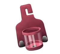 auto Vasos de Bebidas Portavasos Con 2 Ganchos Portavasos Para Asiento Trasero De Coche 2 En 1 Reposacabezas De Coche Colgador De Asiento Trasero Organizador Almacenamiento Interior De Coche(Red)