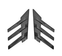 Auto Ventana Trasera Alerón Lateral Ala 2 Uds Alerón Lateral Coche Divisor Embellecedor Pegatina Para Parabrisas Trasero Triángulo Ventana General Exterior Decorativo Universal(Black)