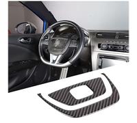 Auto Volante Embellecedor decorativo adecuado para Seat Leon 2008 2009 2010 2011 2012,Marco decorativo para volante de coche, accesorios de piezas interiores modificadas para automóviles (negro)