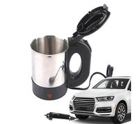 Auto-Wasserkocher - 17x11,5x17cm, 600g, Elektrischer Reise-Wasserkocher Aus Edelstahl Mit PP, 12V/24V, Auslaufsicherer Kaffeebecher Mit Automatischer Abschaltung Für Tee, Kaffee, Camping & LKW