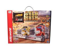Auto World Gold Rush Go for The Gold Rush - Juego de carreras con escala HO con coches AMP Xtraction y faros de trabajo