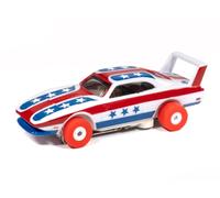 Auto World SC430-3W Thunderjet Ultra-G 1969 Dodge Charger Daytona HO Slot Car (blanco, rojo y azul)