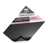 Autoadhesivo Caucho Acero FERRITA férrico Folio / Rollo Para Magnético Movimiento Bandejas y imán pantallas - 1 x Roll (620 x 420mm)