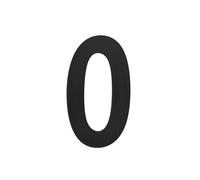 Autoadhesivo de acero inoxidable 75/90mm for número casa, pegatina for exteriores, placa puerta Metal, for el hogar, letrero números for buzón calle(Black 0,75mm)