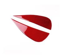 Autoadhesivo Etiqueta Engomada Coche LHD RHD Embellecedor Reposabrazos Trasero Para Abarth 595 695 2012-2024 Para Fiat Para 500 2008-2024 Coche Pegatinas Decorativas(Red Carbon)
