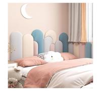 Autoadhesivo Panel de Pared Acolchado, Autoadhesivo 3D Cabecero Esponja, Cabecero Cama Pelar y Pegar para Dormitorio, Sala de Estar Infantil, Guardería, Sala de Juegos, Protección de Pared(A,120x56cm/
