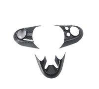 Autoadhesivo Pegatina Cubierta Botón Volante Decoración Interior Para Mini Para Cooper S JCW F55 F54 F56 F57 F60 Coche Pegatinas Decorativas(Style A)