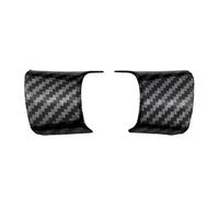Autoadhesivo Pegatina Decorativa Cubierta Panel Volante Embellecedor Para Ford Para Focus 3 MK3 2012 2013 2014 Para Kuga 2013 2014 2015 Coche Pegatinas Decorativas(2piece carbon black)