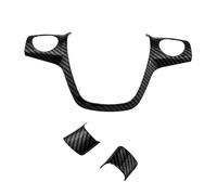 Autoadhesivo Pegatina Decorativa Cubierta Panel Volante Embellecedor Para Ford Para Focus 3 MK3 2012 2013 2014 Para Kuga 2013 2014 2015 Coche Pegatinas Decorativas(3piece carbon black)