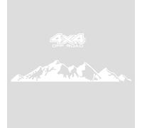 Autoaufkleber,Aufkleber für die Karosserieseite,Aufkleber für den Kieferbereich,Zuflaschen,Tannenbäume,Berge,Auto,SUV,Abholung,Lkw-Karosserie,Tür,KofferraumAufkleber (Weiß, Berge)