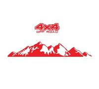 Autoaufkleber,Aufkleber für die Karosserieseite,Aufkleber für den Kieferbereich,Zuflaschen,Tannenbäume,Berge,Auto,SUV,Abholung,Lkw-Karosserie,Tür,KofferraumAufkleber (Rot, Berge)