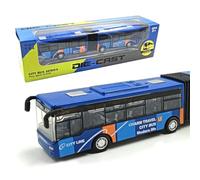 Autobús de Juguete, Coche de Carreras Juguetes, Tirar hacia Vehículos Mini Autobúses de Juguete Vehículos Fricción, Regalos para Niños Cumpleaños (Azul)