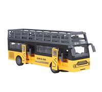 Autobús de Juguete con Control Remoto 4 Canales Puertas de Apertura Función de Aceleración Autobús de Dos Pisos RC Cabina de Alta Simulación con Diseño Anticolisión para (Escolar