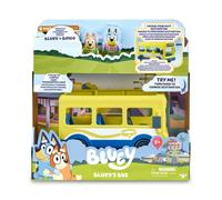 Bluey Autobús escolar School Bus BLY39010 – 2 figuras (Bingo), cartel destino giratorio, +3 años