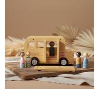 Little Dutch 8023 FSC - Juego de autobús escolar (madera, 6 piezas)