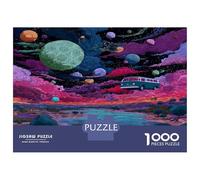 Autobús Nebulosa Puzzle Desafío Juguetes 1000 Piezas Star Lago Fantasía Juego De Rompecabezas Juego EduGatoivo para Adultos Y Niños A Partir De 12 Años 70x50cm/1000pcs