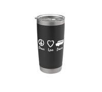 Autobuses Peace Love Vaso térmico de acero inoxidable de doble pared