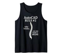AutoCAD Regla #2 Tomar descansos Nadie quiere una Spline Camiseta sin Mangas