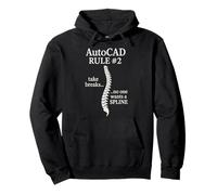 AutoCAD Regla #2 Tomar descansos Nadie quiere una Spline Sudadera con Capucha