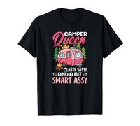 Autocaravana Camper Queen, Elegante, Elegante y Vintage Camiseta