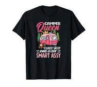 Autocaravana Camper Queen, Elegante, Elegante y Vintage Camiseta gráfica económica