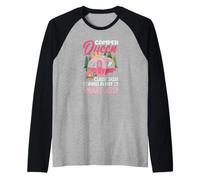 Autocaravana Camper Queen, Elegante, Elegante y Vintage Camiseta Manga Raglan