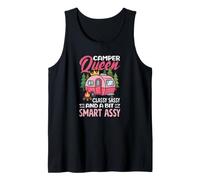 Autocaravana Camper Queen, Elegante, Elegante y Vintage Camiseta sin Mangas