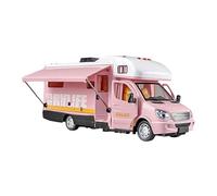 ＡＷＨＡＯ Autocaravana de Juguete de Aleación a Escala 1/32, Modelo de Colección de Coche de Metal Fundido a Presión, Modelo de Autocaravana para Niños Y Niñas, Rosa