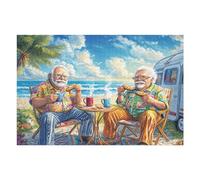 Autocaravana Pareja anciana Puzzle 1000 Piezas Aliviar Estrés Profundo Rompecabezas Familiar para Hombres Y Mujeres Obra De Arte Decorativo Hogar 1000 PCS