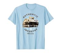 Autocaravana Volkswagen Authentic Industry Classics Camiseta, Hombre, Azul Bebé, XXL