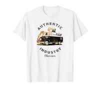 Autocaravana Volkswagen Authentic Industry Classics Camiseta, Hombre, Blanco, 5XL