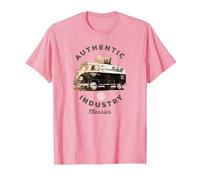 Autocaravana Volkswagen Authentic Industry Classics Camiseta, Hombre, Rosado, S