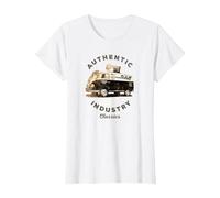 Autocaravana Volkswagen Authentic Industry Classics Camiseta, Mujer, Blanco, M