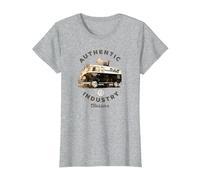 Autocaravana Volkswagen Authentic Industry Classics Camiseta, Mujer, Gris Jaspeado, XXL