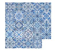 Autocollant Carrelage 24 Pièces Style Portugais,Carreaux Muraux Adhésifs Imperméables | Décoller et Coller Facilement | Idéal Dosseret Cuisine, Salle de Bain, Décoration Intérieure, Styles Traditionne