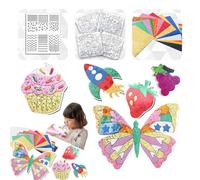 AutocollantsArt Foil Pour - Set De Peinture D'Art Avec AutocollantsEn F e | Jouets Feuilles Métalliq oller et Appuyer | Fou 'Autocollantsen