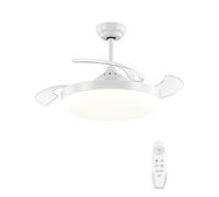 AUTODAY Ventilador de Techo con Luz Lámpara LED 36W, Diámetro 107cm, Aspas Retráctiles Invisibles, Motor DC Silencioso, Mando a Distancia, 6 Velocidades, Memoria