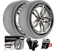 Autodomy Cadenas Textil Nieve Talla M | Fundas Ruedas Nieve Universal | Fundas Ruedas Nieve No Dañan el Neumático | Cadena Textil Coche Homologadas Rápido de Instalar