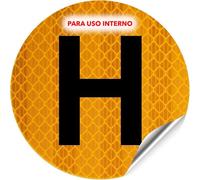 Autodomy Distintivo Vehiculo Historico Reflectante para Uso Interno 6x6 cm | Pegatina Vehiculo Historico Homologada para Pegar por Dentro | Pegatina H Vehiculo Historico