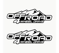 Autodomy | Pegatinas 4x4 Off Road | Pack 2 Uds | Pegatinas Coche 4x4 | Adhesivos para Coche, Todoterreno Exterior | Color Negro