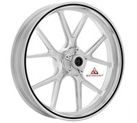 Autodomy | Pegatinas Llantas Moto Juego Completo para 2 Llantas de 15" a 19" Pulgadas | Adhesivos Llanta Moto Resistentes a la Lluvia, Sol, Grasa, Aceite (Negro, Ancho 7 mm)