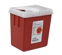AutoDrop Phlebotomy Sharps Containers - 2.2 Quart (7.25H X 6.5W X 4.47D Inch) Red Base. Vertical Entry Lid, KND1522SA by Kendall/Covidien by Covidien by COVIDIEN