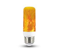 AUTOECHO LED Simulación Llama Lámpara con casquillo E14/E27 bombillas LED con efecto llama gravedad inducción lámparas decorativas simulación Fire Burning Light Small E14