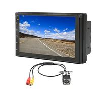 Autoestéreo, Manos Libres, Pantalla Táctil 7, Mirror Link, Reproductor Multimedia para Auto con Cámara 12 LED para Android 11